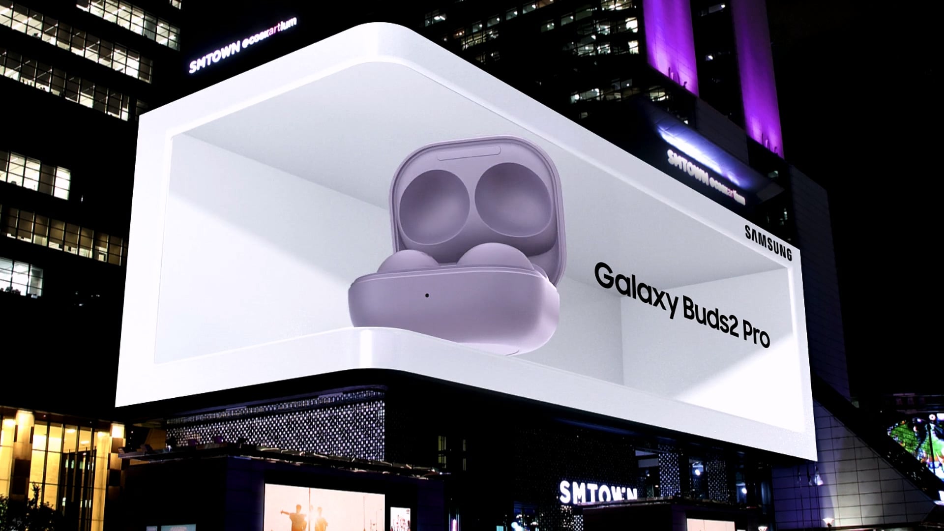 Galaxy Buds2 Pro case inside the 3D display box