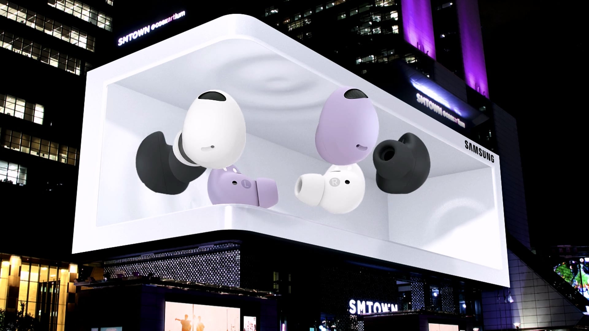 Galaxy Buds2 Pro earbuds and tips floating apart