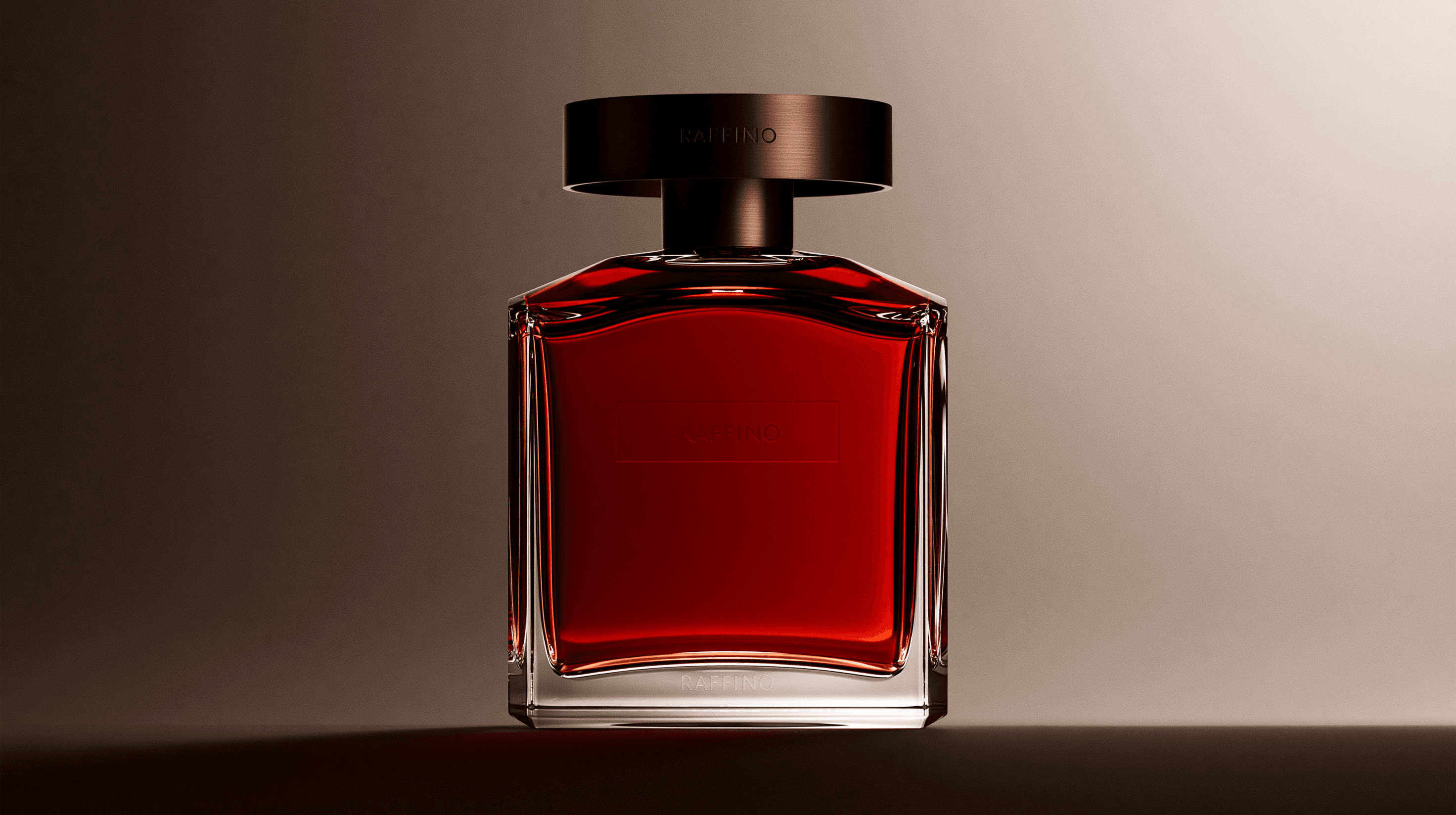 Early bottle form study for the fictional brand RAFFINO